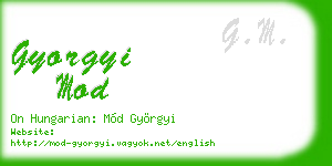 gyorgyi mod business card